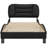  Okvir za krevet s uzglavljem crni 90x200 cm od umjetne kože | shoptok.hr