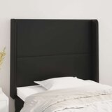  Uzglavlje s ušima crni 93x16x118/128 cm od umjetne kože Cijene
