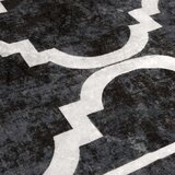  Perivi tepih crno-bijeli 160 x 230 cm protuklizni | shoptok.hr