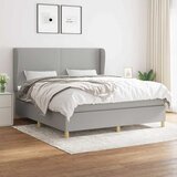  Krevet box spring s madracem svjetlosiva 160x200 cm tkanina Cijene