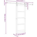 vidaXL klizna vrata s hardverskim setom 'ORKDAL'73.5x198.5 cm | shoptok.hr