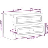  Noćni ormar Staro drvo 62 x 34 5 x 44 5 cm Konstruirano drvo | shoptok.hr