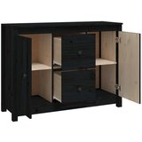  Komoda crna 100 x 35 x 74 cm od masivne borovine | shoptok.hr