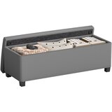 HOMCOM sedežna klop poliester, jeklo 112D x 42Š x 40V cm Siv, (5000242494) | Shoptok.si