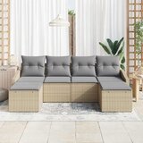  Set sofe s jastukom 6 pcs Bež poliratan | Eponuda.com