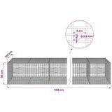  Gabion s žicom debljine 3 5 mm i mrežom 5x2 5 cm 550x100x50 cm - 100 cm 50 cm 550 cm | shoptok.hr