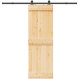 vidaXL Klizna vrata s priborom za montažu 70 x 210 cm masivna borovina | shoptok.hr