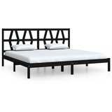 Furnova Posteljni okvir črn iz trdne borovine 200x200 cm, (21944092) | Shoptok.si