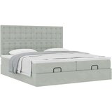vidaXL okvir kreveta s madracima svijetlosivi 200x200cm baršunasti | shoptok.hr