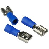 Komplet plosnatih nasadnih tuljaka (Širina: 6,3 mm, 20 Kom., 1,5 mm² - 2,5 mm², Plave boje) | shoptok.hr