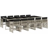  11-dijelni vrtni blagovaonski set s jastucima svijetlosivi | Eponuda.com
