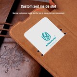 Nillkin Qin Leather Pro preklopna torbica z zaščito za kamero za iPhone 13 - rjava | Shoptok.si
