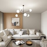  Luster na šipci LINEAR 6xE14/10W/230V crna/bela | Eponuda.com