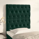  Uzglavlje tamnozeleno 80x7x118/128 cm baršunasto | shoptok.hr