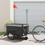 Prikolica za bicikl crno-siva 45 kg željezna | shoptok.hr