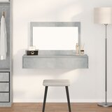 vidaXL Betonski sivi MDF 100 x 40 x 70 cm Betonski sivi toaletni stol | shoptok.hr