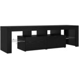 TV ormarić s LED svjetlima crni hrast 140x36,5x40 cm inženjerski drvo | shoptok.hr