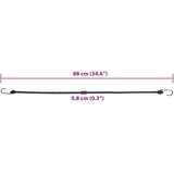  Užad za bungee s reflektirajućim prugama i kukama 50 kom 88 cm | shoptok.hr