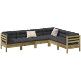 vidaXL 6-dijelni set vrtnih sofa od impregnirane borovine s jastucima | shoptok.hr