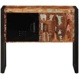 vidaXL Konzolna omarica večbarvna 90x35x75 cm trden predelan les | Shoptok.si