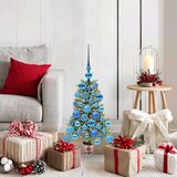 vidaXL Božično drevo med 150 LED z stojalom Zelena 65 cm PE | Shoptok.si