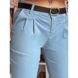 DStreet Spodnie damskie chinosy z paskiem MODELA niebieskie | Shoptok.si