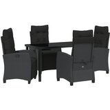 vidaXL Set vrtne blagovaonice od 5 kom Crni poli ratan | shoptok.hr