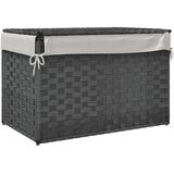  Košara za rublje s poklopcem siva 55,5x35x34 cm od poliratana | shoptok.hr