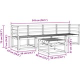  Set vanjskih sofa 5 pcs Prirodna | shoptok.hr