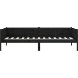  Dnevni ležaj od masivne borovine crni 90 x 190 cm | shoptok.hr