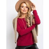 Fashion Hunters Women´s maroon blouse with long sleeves Cene