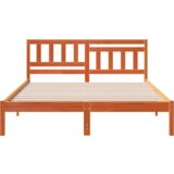 Konstrukcija postelje z vzglavjem Voskast rjav 150 x 200 cm, (5000126651) | Shoptok.si