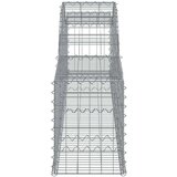  Obokane gabion košare 3 kosi 300x30x40/60 cm pocinkano železo | Shoptok.si