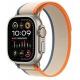 Apple watch Ultra2 cellular, 49mm titanium case w orange/beige trail loop - s/m Cene