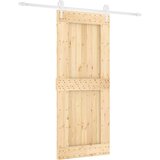  Drsna vrata s kompletom vodil 85x210 cm trdna borovina, (20999102) | Shoptok.si