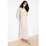 Trendyol Beige Elastic Waist Tie Detail Aerobin Woven Dress | Shoptok.si