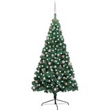  Umjetna osvijetljena polovica božićnog drvca zelena 210 cm | shoptok.hr