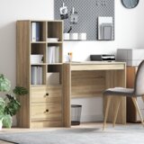 vidaXL Stol s skladištem Sonoma hrast Konstruirano drvo | shoptok.hr