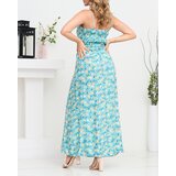 Resti Floral maxi dress with straps in blue color - Clothing | Shoptok.si