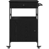  Kuhinjski kolica Crni hrast 56 x 43 x 89,5 cm Konstruirano drvo | shoptok.hr