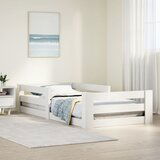 vidaXL Posteljni okvir brez vzmetnice bel 70x140 cm borovina | Shoptok.si