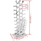  Stojalo za Vino Aluminijasto Srebrne Barve 27 Steklenic | Shoptok.si