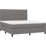  Box spring postelja z vzmetnico temno siva 180x200 cm blago, (20899656) | Shoptok.si