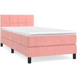 Maison Chic Box spring postelja - Vzmetna postelja z vzmetnico roza 90x190 cm žamet SL19593, (21885492) Cene