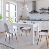  Blagovaonski stol bijeli 120 x 60 x 76 cm konstruirano drvo | shoptok.hr