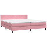 Spring krevet s madracima ružičasti 180x210 cm baršun | shoptok.hr