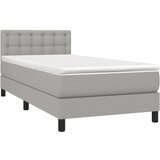  Krevet box spring s madracem LED svjetlosivi 80x200 cm tkanina | shoptok.hr