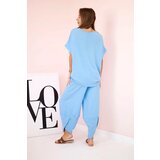 Kesi Włoski Viscose blouse + pants set blue | Eponuda.ba