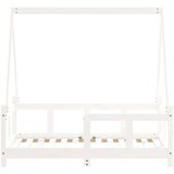  Otroški posteljni okvir bel 70x140 cm trdna borovina, (20787697) | Shoptok.si