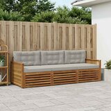  Set vanjskih sofa 3 kom. Prirodna i svjetlosiva | shoptok.hr